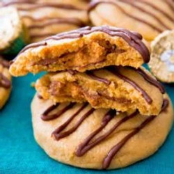 Peanut Butter Cup Stuffed Cookies