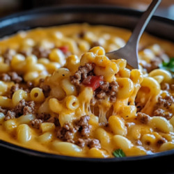 Cheesy One-pot Macaroni Cheeseburger