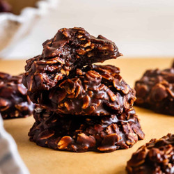 Chewy Chocolate Peanut Butter No-bake Cookies
