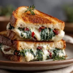 Sun Dried Tomato Spinach And Ricotta Grilled Cheese