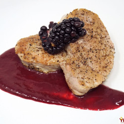 Pork Medallions With Serrano Blackberry Sauce