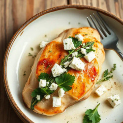 Savory Sorrel And Feta Stuffed Chicken Breasts