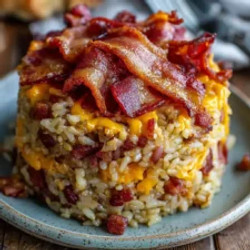 Bacon Cheeseburger Rice Stack