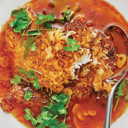 Spicy And Tangy Broth With Crispy Rice