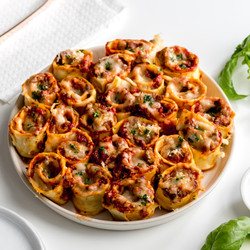 One Bite Mini Lasagna Roll Ups Recipe · I Am A Food Blog