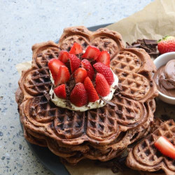 Sourdough Chocolate Waffles