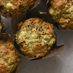 Zucchini &amp; Feta Muffins With Dukkah