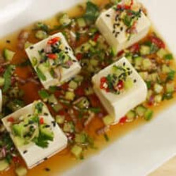Chilled Tofu &amp; Herb Salad ยำเต้าหู้เย็น (yum Tao Hu Yen)