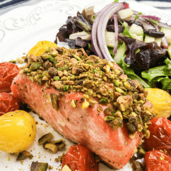 The Best Easy Air Fryer Pistachio Crusted Salmon Recipe