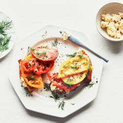 Tomato Toast With Blue Cheese Butter
