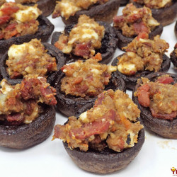 Bacon And Blue Cheese Stuffed Mushrooms