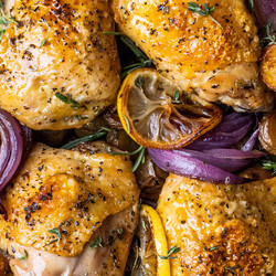 Sheet-pan Lemon Butter Chicken Thighs