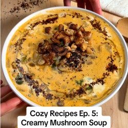 Creamy Mushroom Chickpea Soup