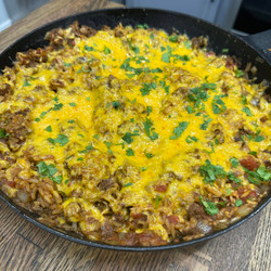 Cheesy Taco Rice Skillet Dinner