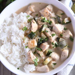 Coconut Lime Chicken And Zucchini
