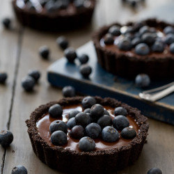 No-bake Blueberry Truffle Tartlets