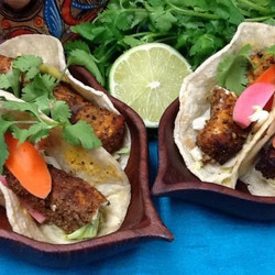 Yucatan Rojo Fish Tacos