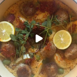 One-Pot Mediterranean Lamb Meatballs With Roasted Veggies &amp; Yogurt Sauce