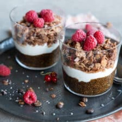 Coffee Chia Pudding Breakfast Parfait (vegan)