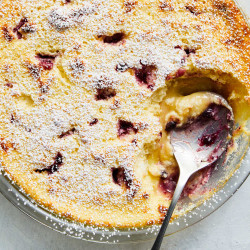 NYTimes: Baked Lemon Pudding With Blueberry Jam