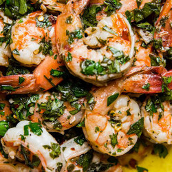Chimichurri Shrimp With Creamy Polenta