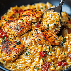 One-pot Cajun Chicken Alfredo Orzo: Quick &amp; Creamy Delight