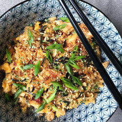 Rice Cooker Salmon And Egg Rice