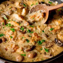 Creamy Chicken And Mushroom One Pan Casserole