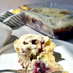 Sourdough Discard Lemon Blueberry Rolls