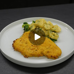 Golden Baked Chicken With Tangy Potato Salad