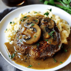 Bobby Flay Salisbury Steak With Mushroom Gravy
