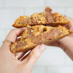 Milk Chocolate &amp; Roasted Hazelnut Levain Bakery-Style Cookies