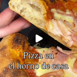 Great demo using home oven in Spanish 
Cómo Hacer Pizza En El Horno De Casa