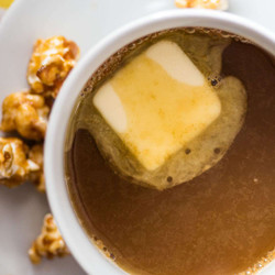 Hot Caramel-popcorn Bourbon Apple Cider
