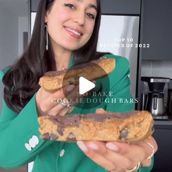 No-bake Cookie Dough Salted Caramel Bars (vegan, Gluten-free)