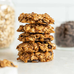 Flourless Peanut Butter Banana Oatmeal Cookies