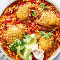One-pan Mexican Chicken And Rice Bake Recipe
