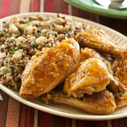 Baked Maple Chicken Recipe With Pear Pilaf (dairy-free, Gluten-free)
