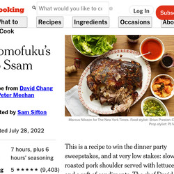 Momofuku's Bo Ssam Recipe