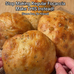 Single-serve Focaccia Bread (no Knead &amp; So Easy!)
