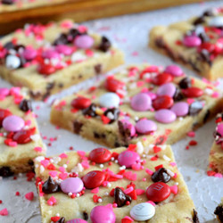Valentine Chocolate M&amp;m Sheet Pan Cookies