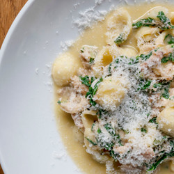 Orecchiette With Braised Rabbit And Swiss Chard