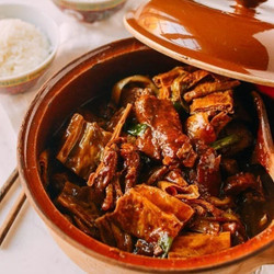 Pork Rib Stew With Foo Jook And Chee Hou Sauce