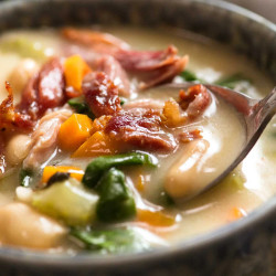 Slow Cooker Ham Bone Soup With Beans