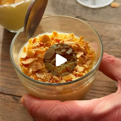 Lemon Posset With Salted Almond Topping