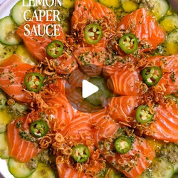 Salmon Crudo &amp; Lemon Caper Sauce