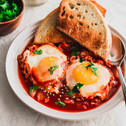 Spicy Gochujang Eggs In Purgatory