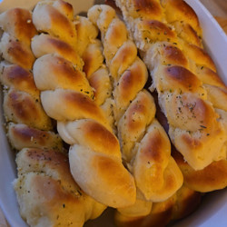 Twisted Garlic Breadsticks
