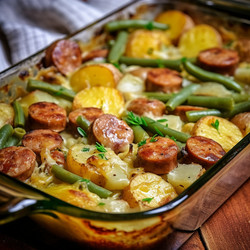 Sausage Green Bean Potato Casserole