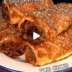 Beef &amp; Pork Sausage Roll With A Sweet Smokey Ketchup